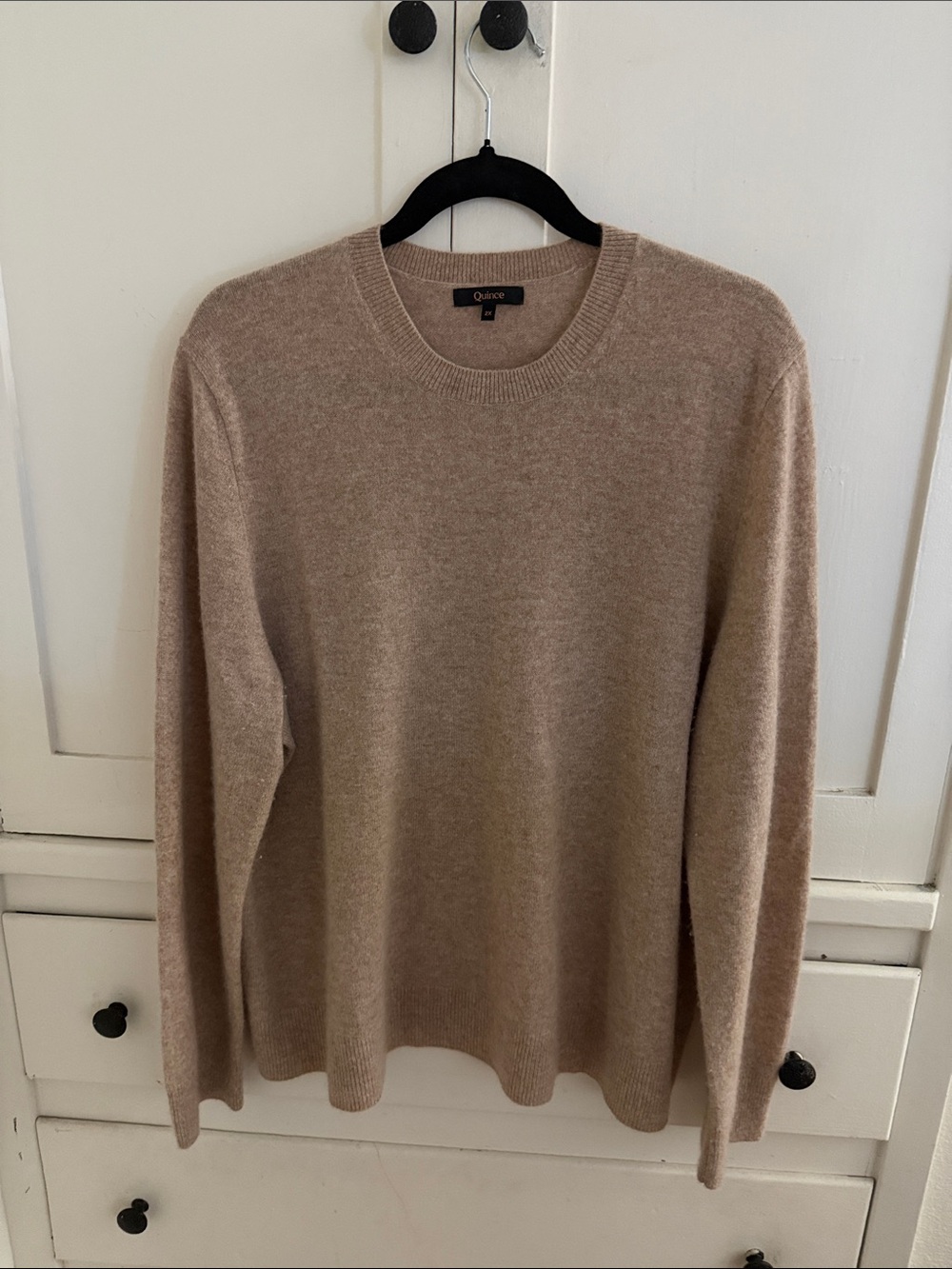 Quince Crewneck Sweater in Taupe